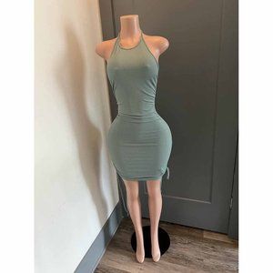 Ribbed Halter Women's Dress